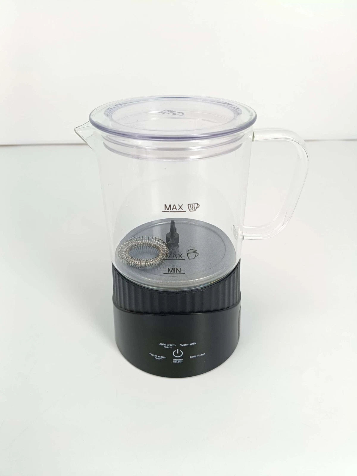 Omisoon NPD01 500W Black Milk Frother with 400ml Heated Jug