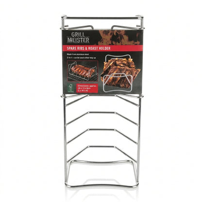 Grill Meister 2 in 1 Spare Ribs & Roast Holder 28 cm