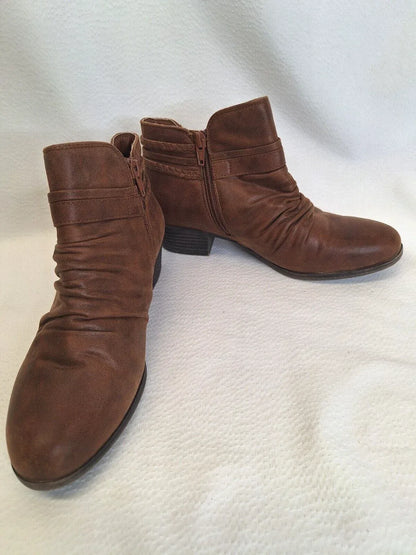 YUU Norah Faux Leather Block Heel Bootie - Gomix Brands Outlet