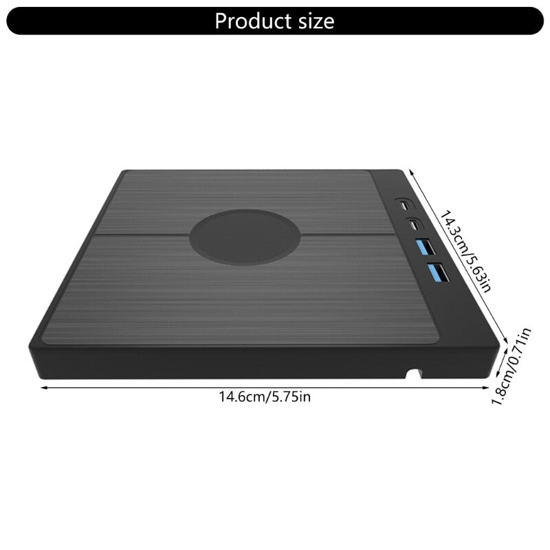 USB 3.0 External DVD Burner Type-C Portable Writer for PC Laptop