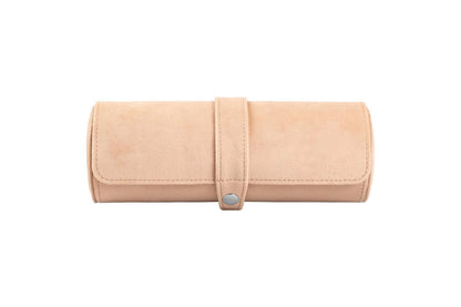 Auriol Beige Polyester Watch Roll with Removable Cushions, Holds Four
