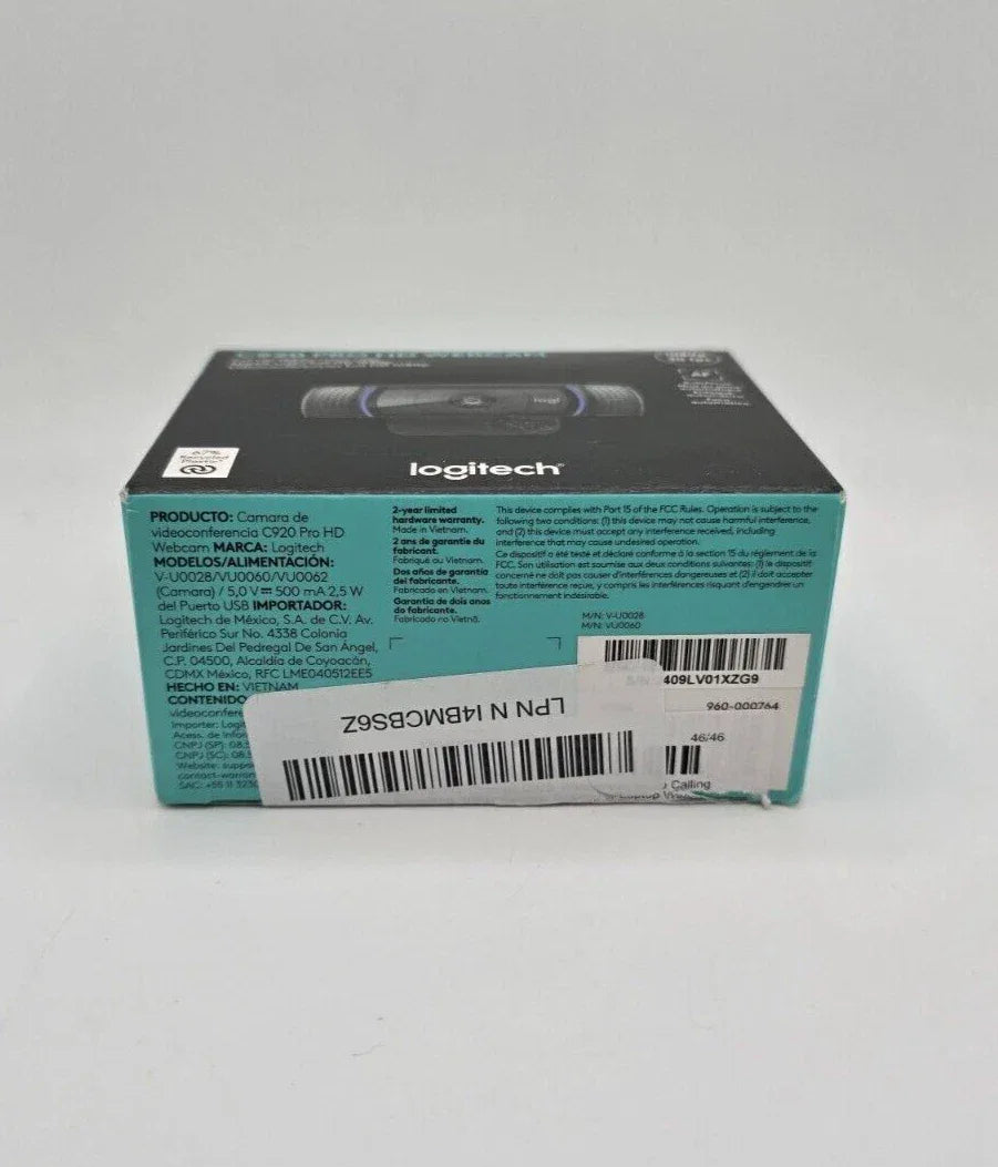 Logitech C920 HD Pro Webcam Full HD 1080p Autofocus - Gomix Brands Outlet