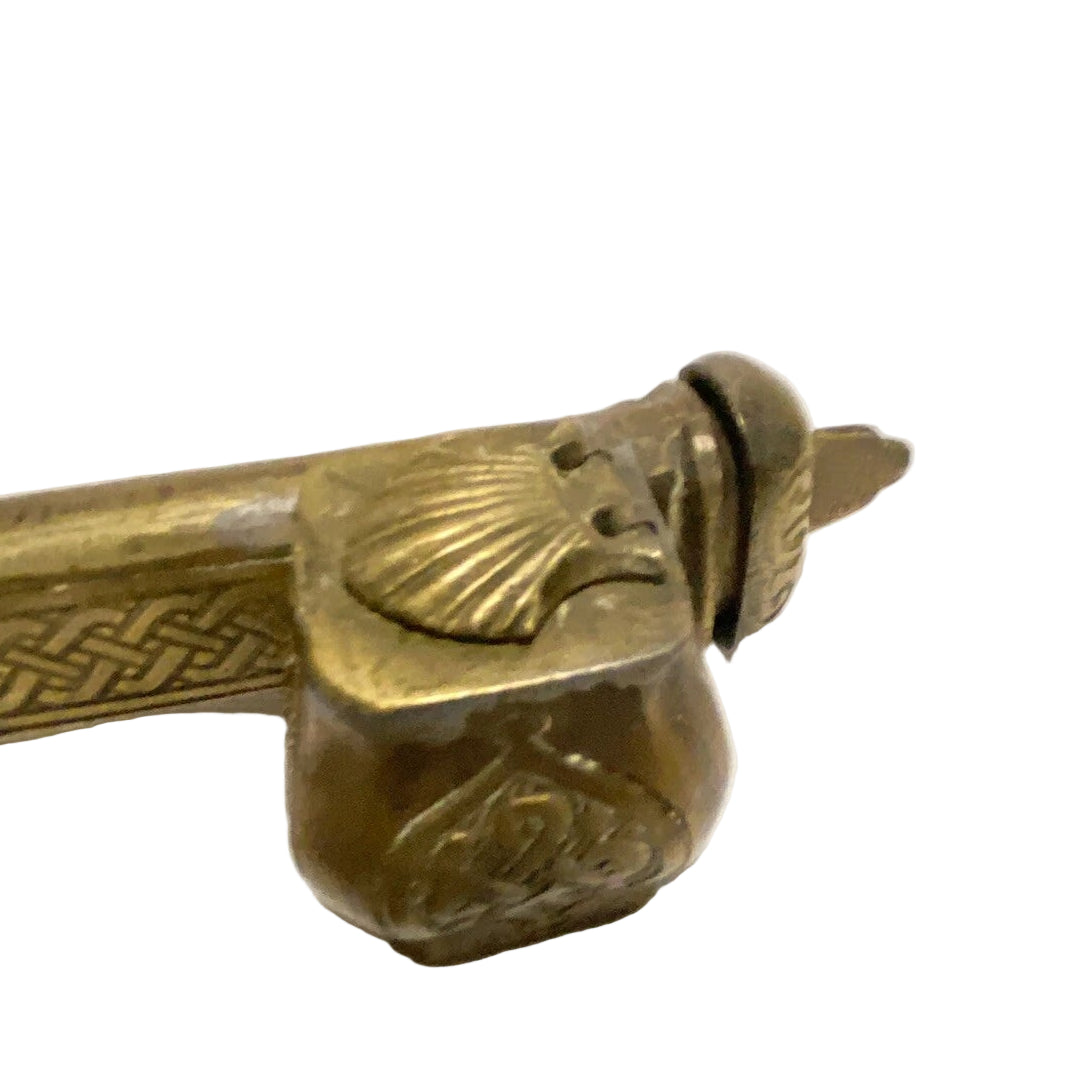 Elegant Gold Bronze Chinese Antique Incense Urn Wand