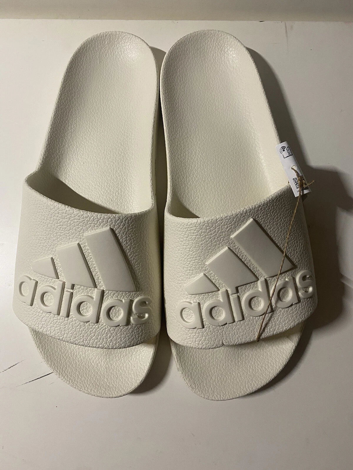Adidas Adilette Aqua Men's Beige Slip-On Sandals Size 12