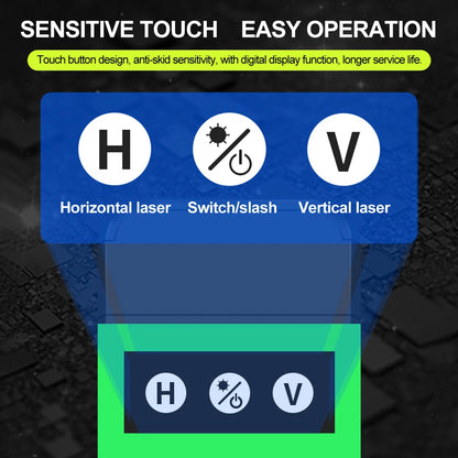 16-Line Self-Leveling Green Laser Level Tool with Rotary Measure