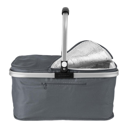TopMove Foldable Insulated Shopping Basket Grey