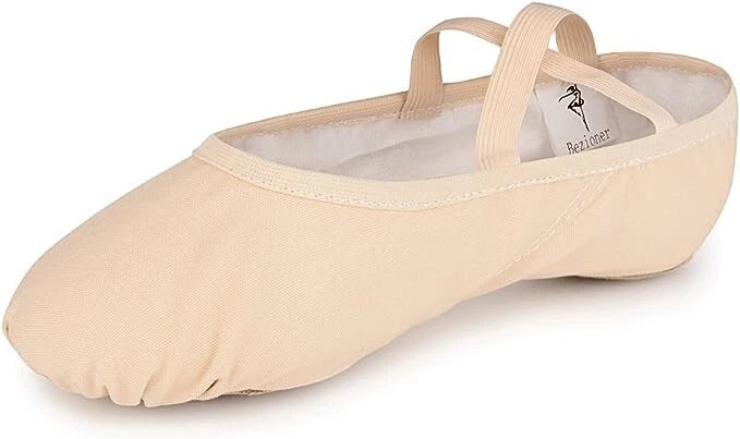 Bezioner Light Pink Canvas Ballet Shoes for Girls