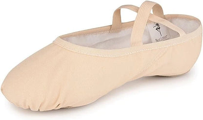 Bezioner Light Pink Canvas Ballet Shoes for Girls