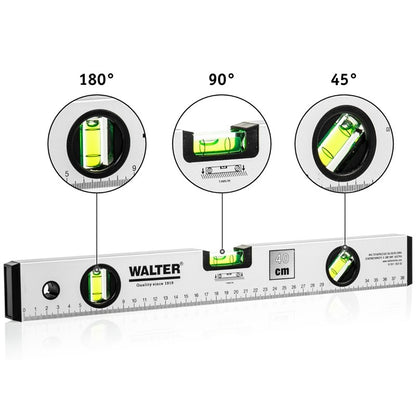 Walter Aluminum Water Level Set – 40, 60, 100 cm & Mini