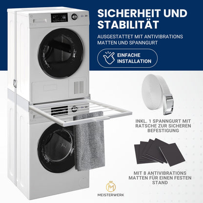 Universal Stacking Kit with Pull-Out Drawer White