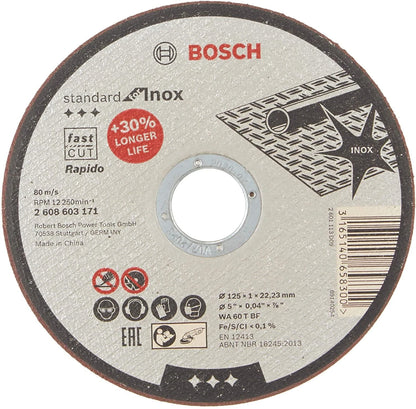 Bosch 125mm Ultra-Thin Stainless Steel Cutting Disc for Angle Grinders