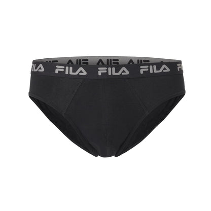 FILA Men's Black XL Cotton‑Elastane Slip Underwear – Sport Style