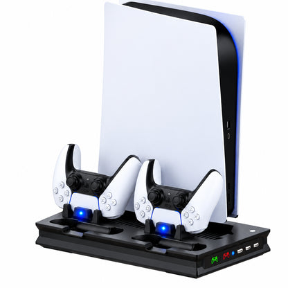 Vertical Cooling Stand and Dual Controller Charging Station for PS5