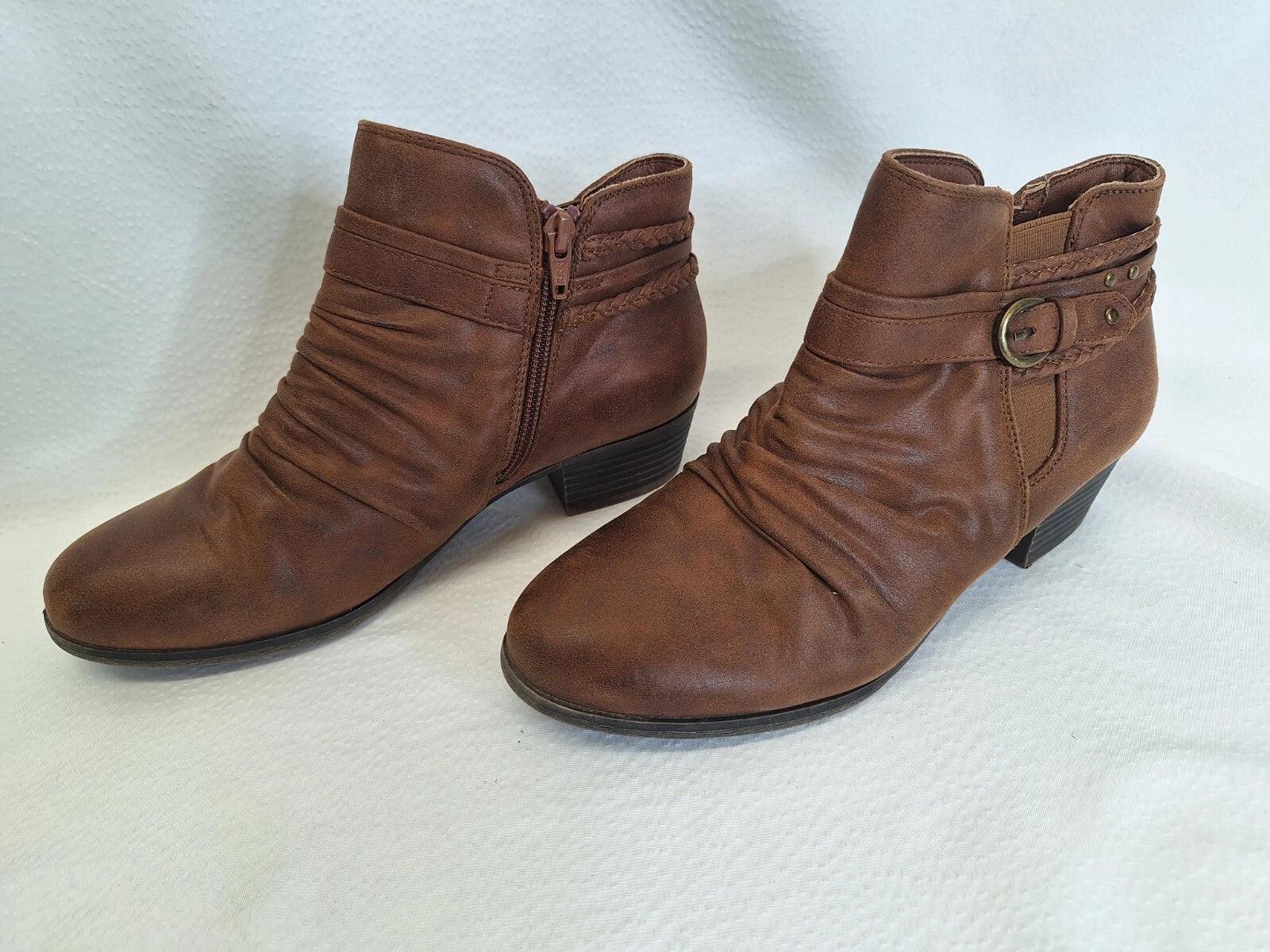 YUU Norah Faux Leather Block Heel Bootie - Gomix Brands Outlet