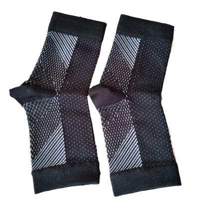 Premium Neuropathy Compression Socks – Black, Size S, Dual Pair