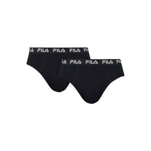 FILA Men's Black XL Cotton‑Elastane Slip Underwear – Sport Style