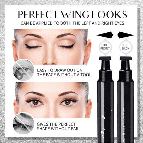 Cleof 6mm Winged Waterproof Black Eyeliner Stamp – Long‑Lasting