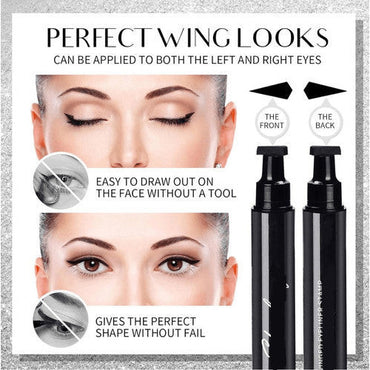 Cleof 6mm Winged Waterproof Black Eyeliner Stamp – Long‑Lasting