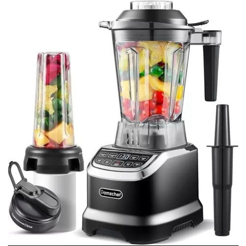 AMZCHEF ZM5003 1.5L Black Blender Smoothie Maker with Powerful Motor