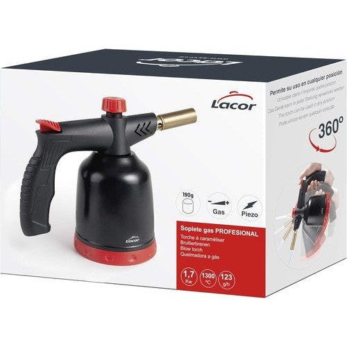Lacor 68968 Professional Kitchen Gas Burner 3600W Black Torch