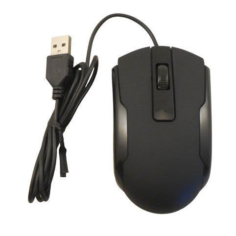 Generic 3-Button USB Optical Black Mouse for Computer
