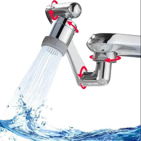 Novible Chrome Brass Faucet Sprayer Extension 1440° Pivoting - Gomix Brands Outlet