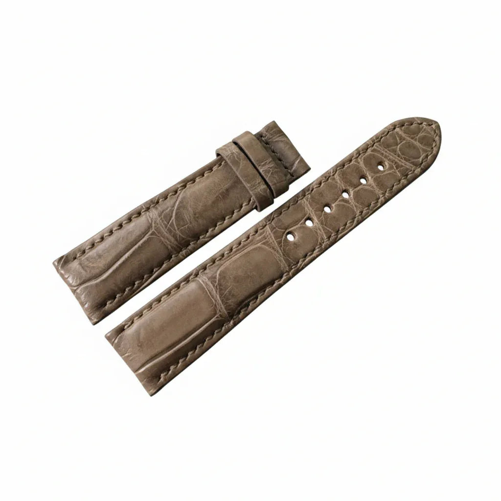 Light Brown Alligator Crocodile Embossed Leather Watch Strap - 20mm/18mm - Gomix Brands Outlet