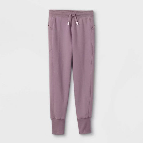 Girls' Fleece Jogger Pants - All In Motion Lilac Purple
