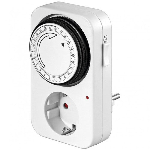 24 Hour Analogue Timer White with Manual Setting