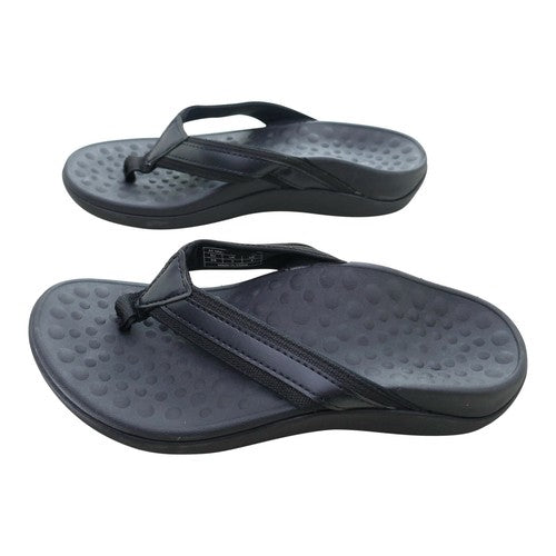 Orthopaedic Men's Sandals Arch Support Plantar Fasciitis Heel Pain Black