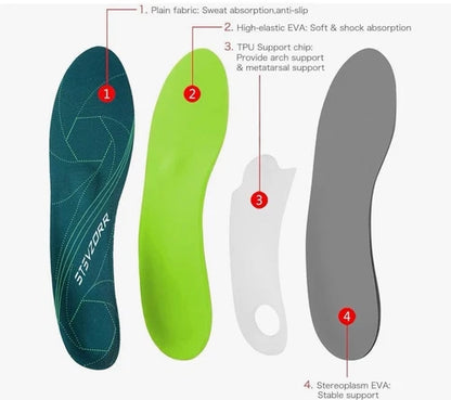 Premium Plantar Fasciitis Arch Support Orthopedic Insoles Size 10