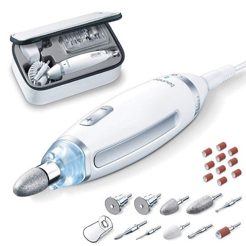Beurer Professional Portable Nail Drill Kit with 10 Attachments
