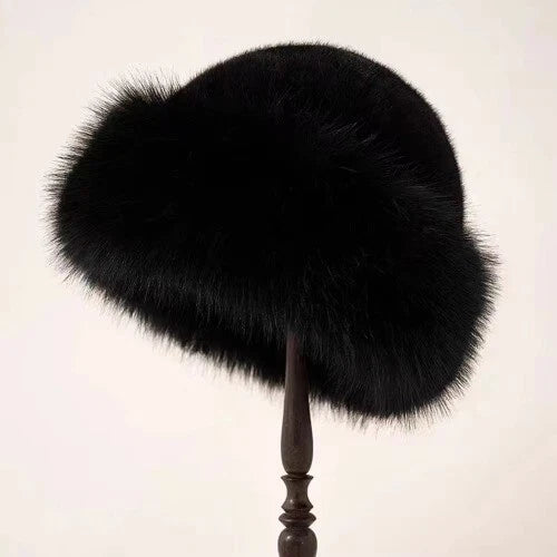 Plush Faux Fur Bucket Hat – Warm Winter Fisherman Cap