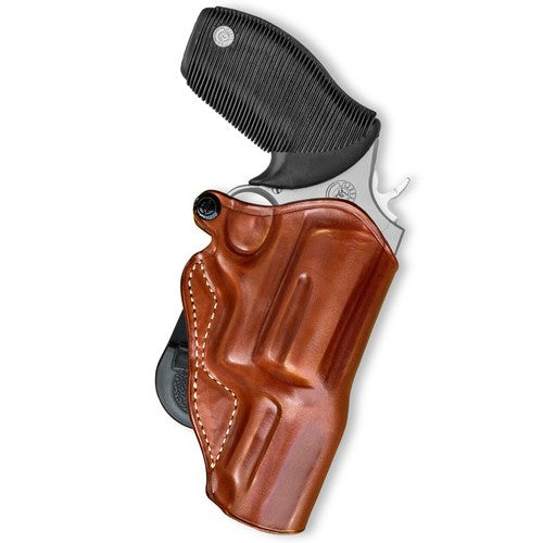 Premium Brown Leather Paddle Holster for Taurus Judge Revolver