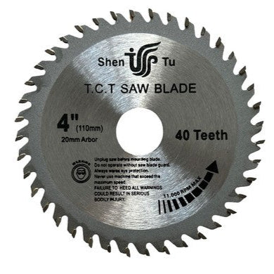Premium 4-inch TCT Circular Saw Blade for Wood Cutting - 40T Teeth, 0.79-inch Bore