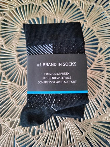Premium Neuropathy Compression Socks – Black, Size S, Dual Pair