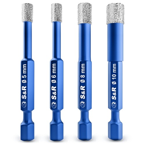 S&R Diamond Drill Bits for Ceramic Tile and Glass 5-Pack