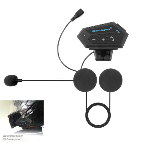 Bluetooth 5.0 Motorcycle Helmet Headset Wireless Motorbike Hands-free Waterproof