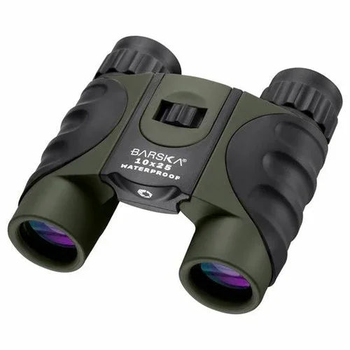 Barska AB12723 10x25mm Green Waterproof Compact Binoculars for Outdoor Adventures - Gomix Brands Outlet