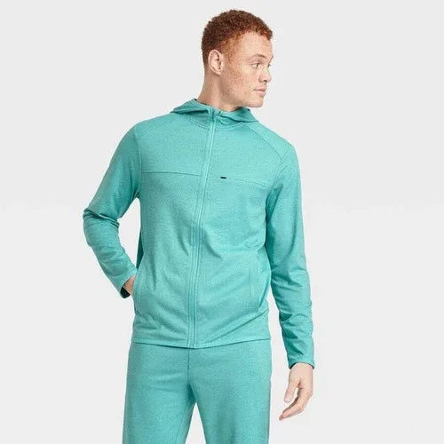 Men's All-in-Motion Green Long Sleeve Zip-Up Activewear Set - Gomix Brands Outlet