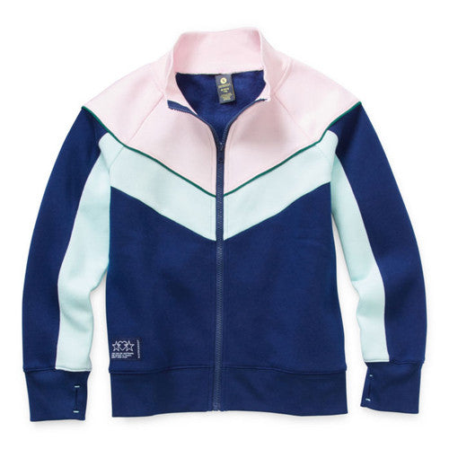 Xersion Girls Fleece Full Zip Jacket Pink Aqua Navy 2XL