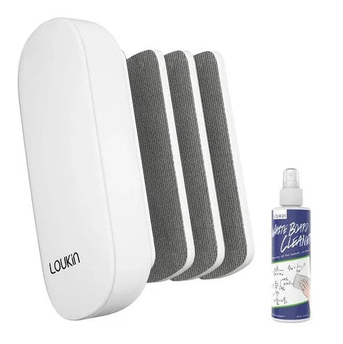 Loukin Replaceable Dry Erase Eraser – 3-Pad Magnetic Whiteboard Eraser – White - Gomix Brands Outlet