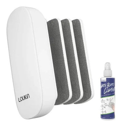 Loukin Replaceable Dry Erase Eraser – 3-Pad Magnetic Whiteboard Eraser – White - Gomix Brands Outlet