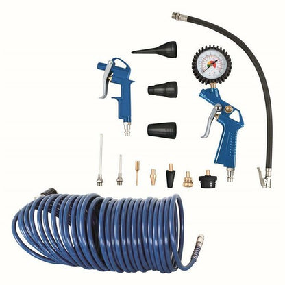 Scheppach 14-Piece Compressor Accessory Set with Tire Inflator & Blow Gun