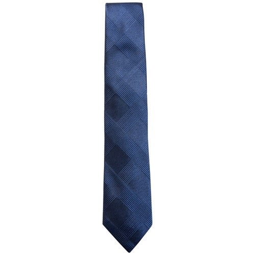 Ryan Seacrest Men's Skinny Blue Plaid Silk Tie