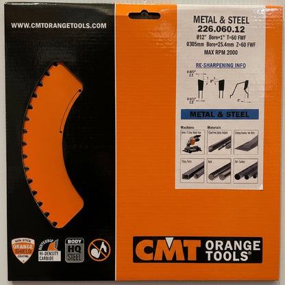CMT 12-Inch 60-Tooth Precision Dry-Cut Steel Saw Blade