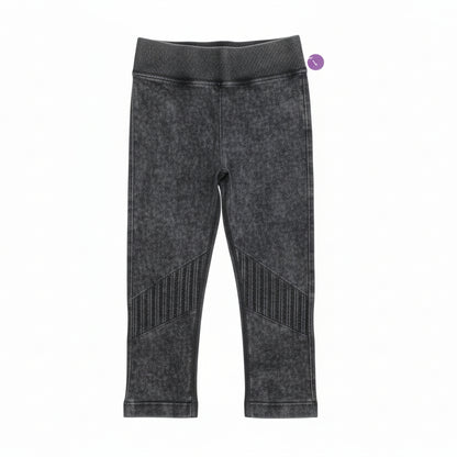 Xersion Lounge Capri Leggings Small Indigo Stonewash Fitted