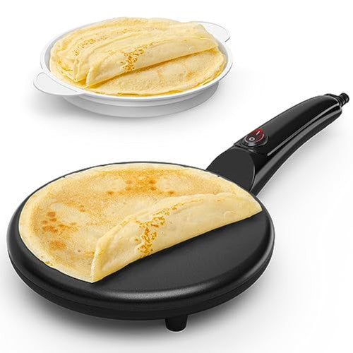 Snailar Electric Crepe Maker with Handle – Non‑Stick 12‑in Pan