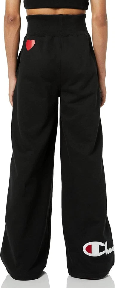 Champion Ladies Midweight Black Wide-leg Comfortable Sweatpants