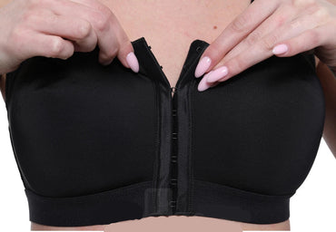 Gemm High Impact Sports Bra Front Fasten Plus Size Unpadded